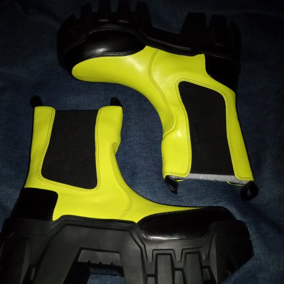 AZALEA WANG " READY FOR THE WORLD " CHUNKY BOOT IN LIME ( BRAND NEW !!! ) - Picture 6 of 6